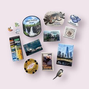 Lot Of 14 Travel Souvenir Refrigerator Magnets Las Vegas Crab Bird Etc